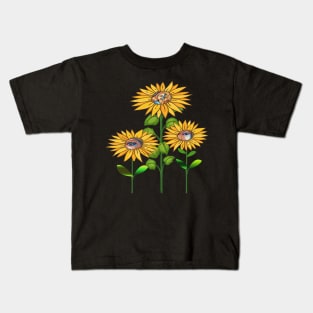 Cute Sunflowers Kids T-Shirt